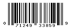 UPC barcode number 071249338599