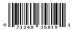 UPC barcode number 071249358191