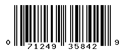 UPC barcode number 071249358429