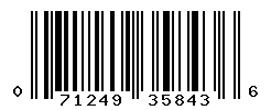 UPC barcode number 071249358436