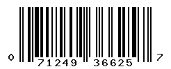 UPC barcode number 071249366257