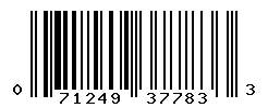UPC barcode 071249377833
