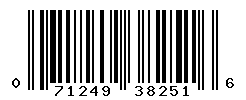 UPC barcode number 071249382516