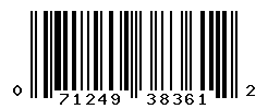 UPC barcode number 071249383612