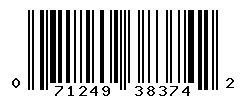 UPC barcode number 071249383742