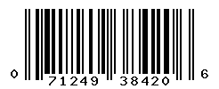 UPC barcode number 071249384206