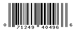 UPC barcode number 071249404966