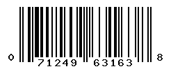 UPC barcode number 071249631638