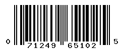 UPC barcode number 071249651025