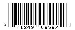 UPC barcode number 071249665671