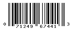 UPC barcode number 071249674413