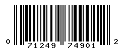 UPC barcode number 071249749012