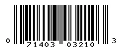 UPC barcode 071403032103