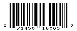 UPC barcode number 071450160057
