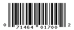 UPC barcode 071464017002