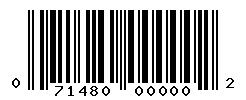 UPC barcode number 071480000002