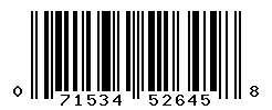 UPC barcode number 071534526458