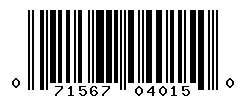 UPC barcode 071567040150