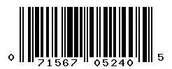 UPC barcode 071567052405