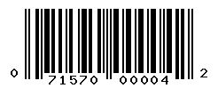UPC barcode number 071570000042