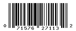UPC barcode 071576271132