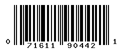 upc 071611904421 barcode image
