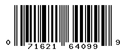 UPC barcode 071621640999
