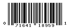 UPC barcode 071641189591