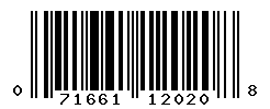 UPC barcode number 071661120208