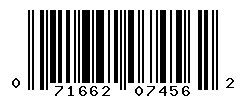 UPC barcode number 071662074562