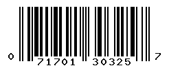 upc 071701303257 barcode image