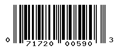 UPC barcode number 071720005903