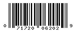 UPC barcode number 071720062029