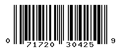 UPC barcode number 071720304259