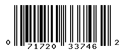 UPC barcode number 071720337462