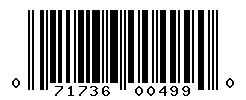 UPC barcode number 071736004990