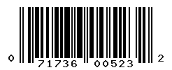 UPC barcode number 071736005232