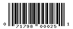upc 071798000251 barcode image