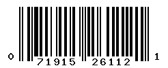 UPC barcode number 071915261121