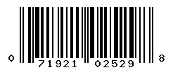 UPC barcode number 071921025298