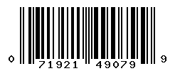 UPC barcode number 071921490799