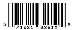 UPC barcode 071921626105