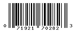 UPC barcode number 071921702823