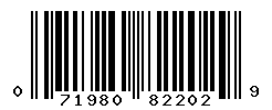 UPC barcode number 071980822029