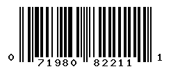 UPC barcode number 071980822111