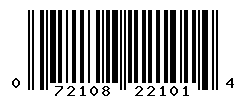 upc 072108221014 barcode image
