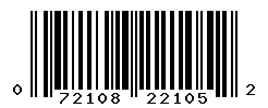 upc 072108221052 barcode image