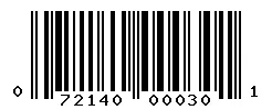 UPC barcode 072140000301