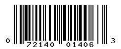 UPC barcode number 072140014063