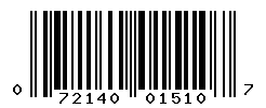 UPC barcode number 072140015107